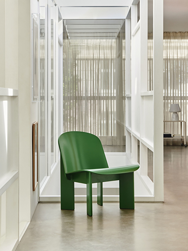 chisel lounge chair wood green