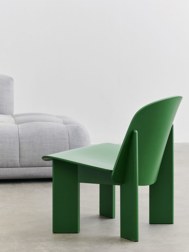 chisel lounge chair wood green