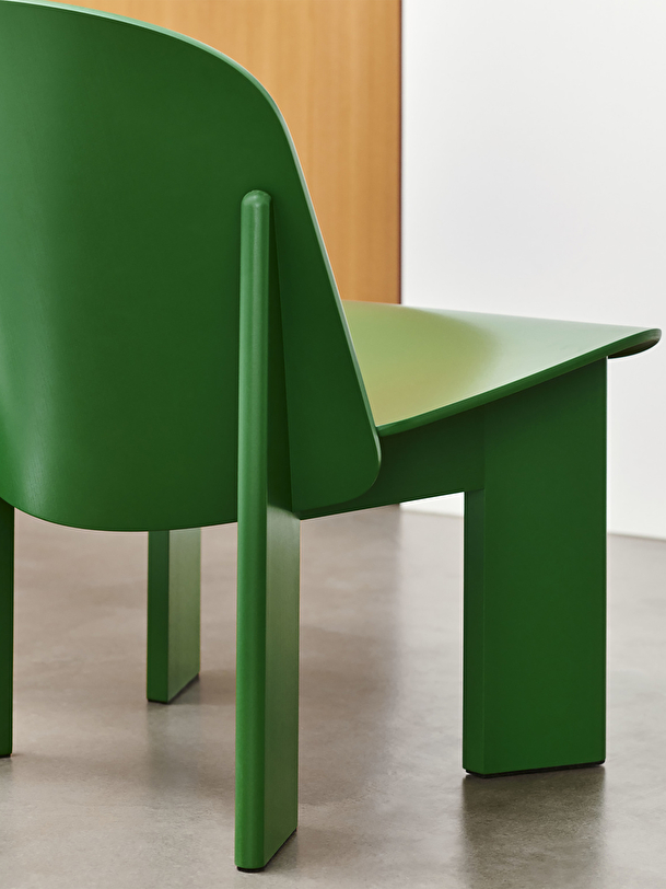 chisel lounge chair wood green