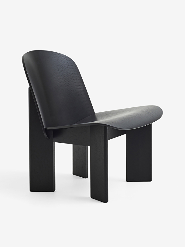 chisel lounge chair wood black