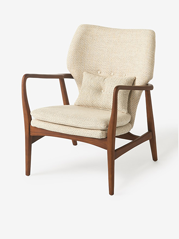 peggy armchair flecked ecru ecru