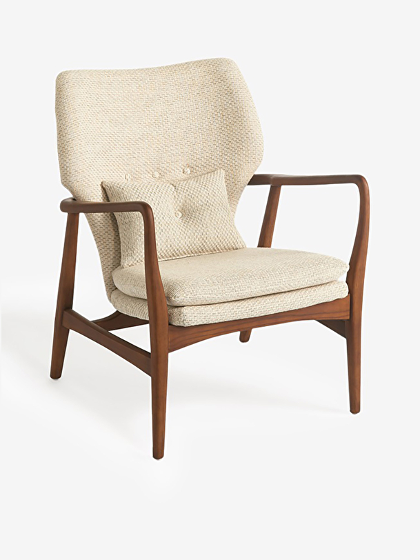 peggy armchair flecked ecru ecru