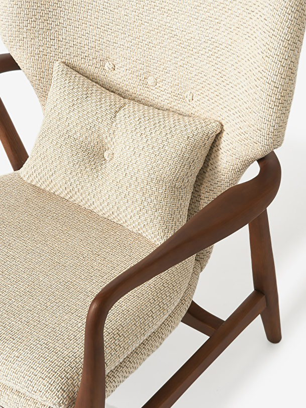 peggy armchair flecked ecru ecru