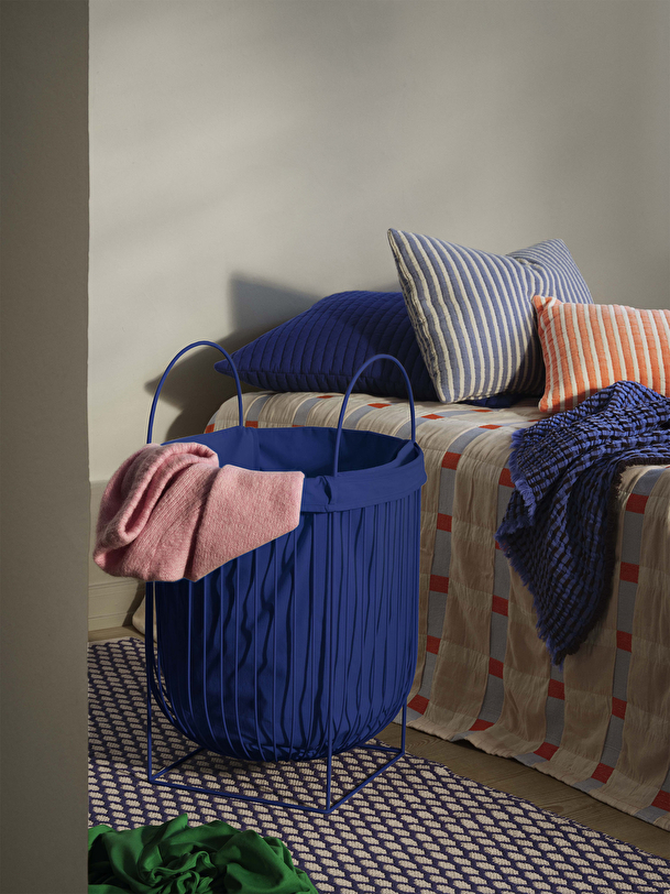 laundry basket bag removable blue 21x30x42 blue