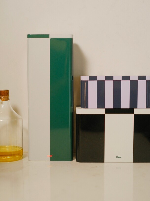 metal box black and white multicolored