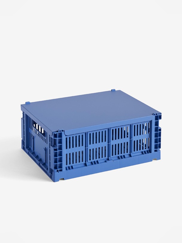 couvercle metal bleu electrique - colour crate - hay blue