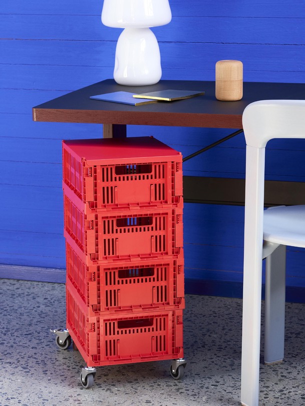 set de 4 roulettes - colour crate - hay grey
