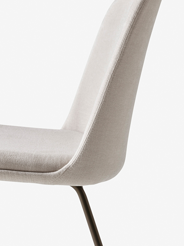 rely ecru fabric chair bronze legs ecru