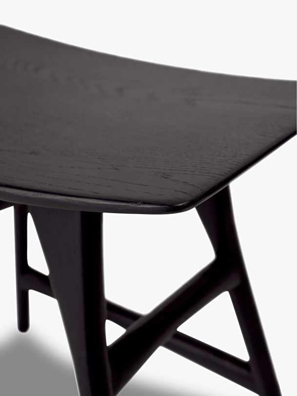 oak osso black stool - h48 cm black