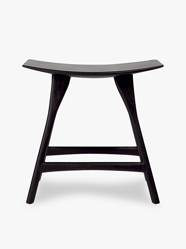 oak osso black stool - h48 cm black