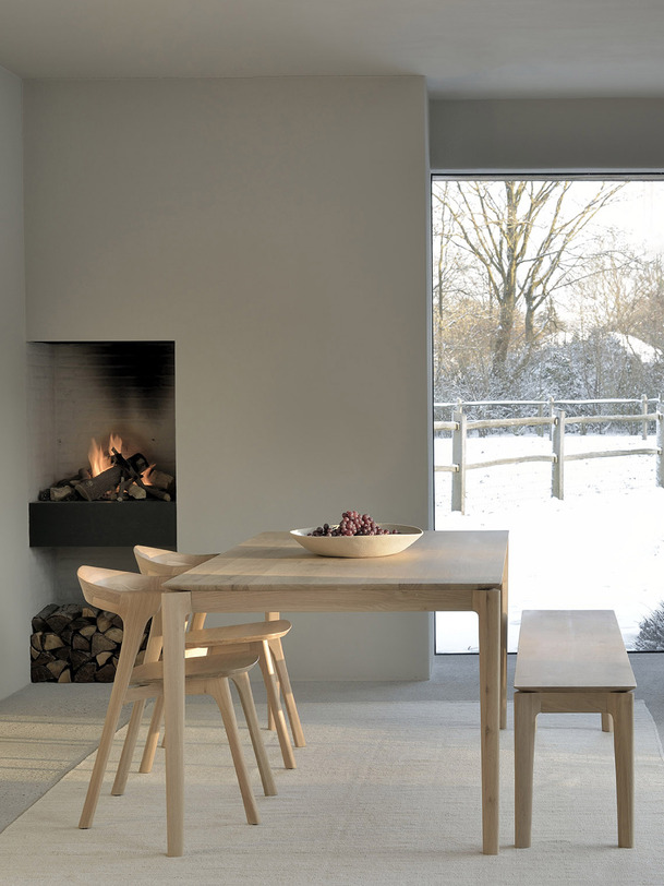 oak bok bench 166x35x46 light oak