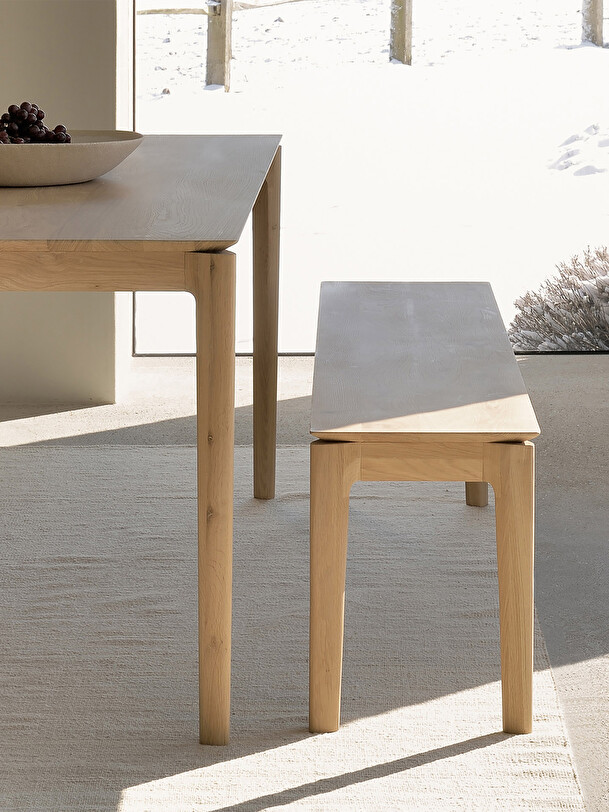 oak bok bench 186x35x46 light oak