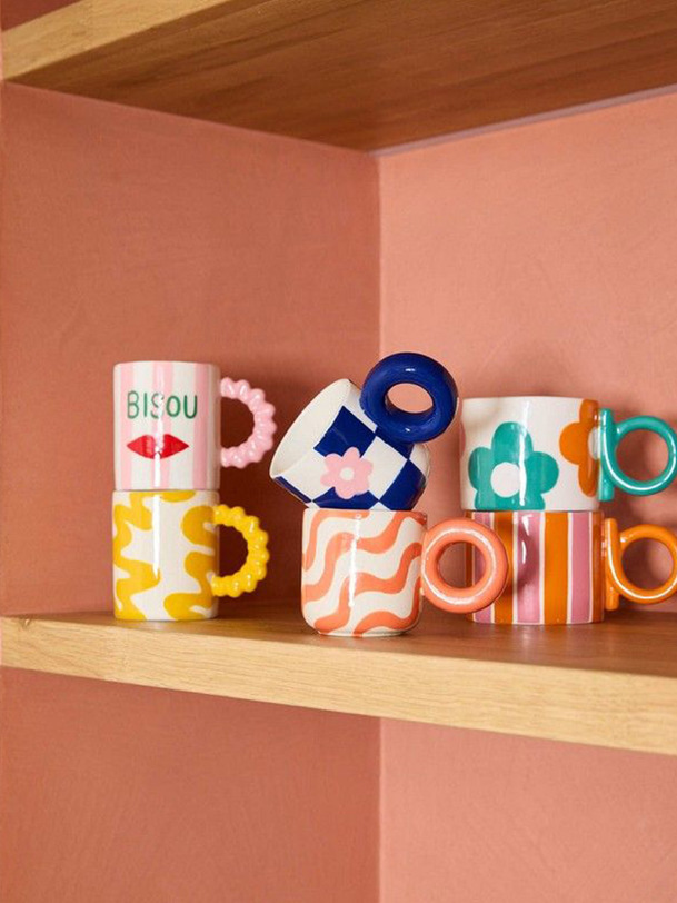 tasse bautista flower - que rico blue