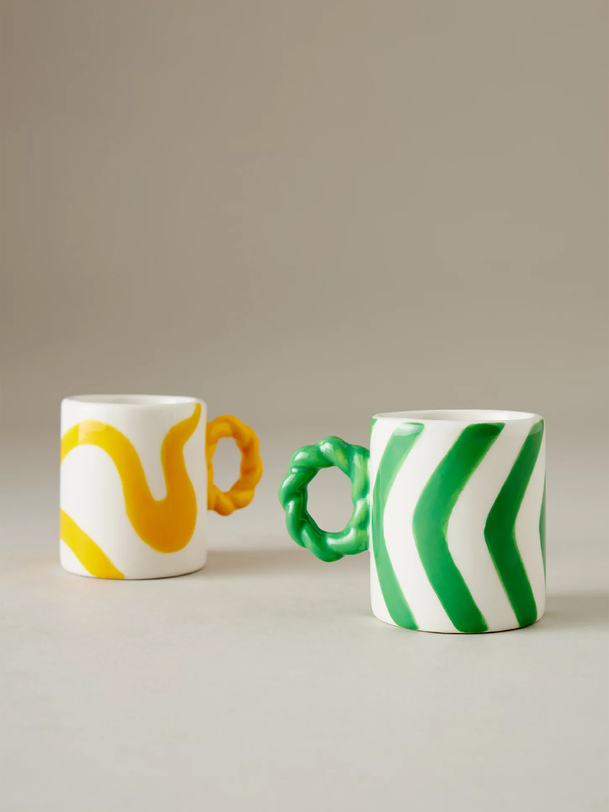 set de 2 tasses espresso rosario - que rico optiplast green