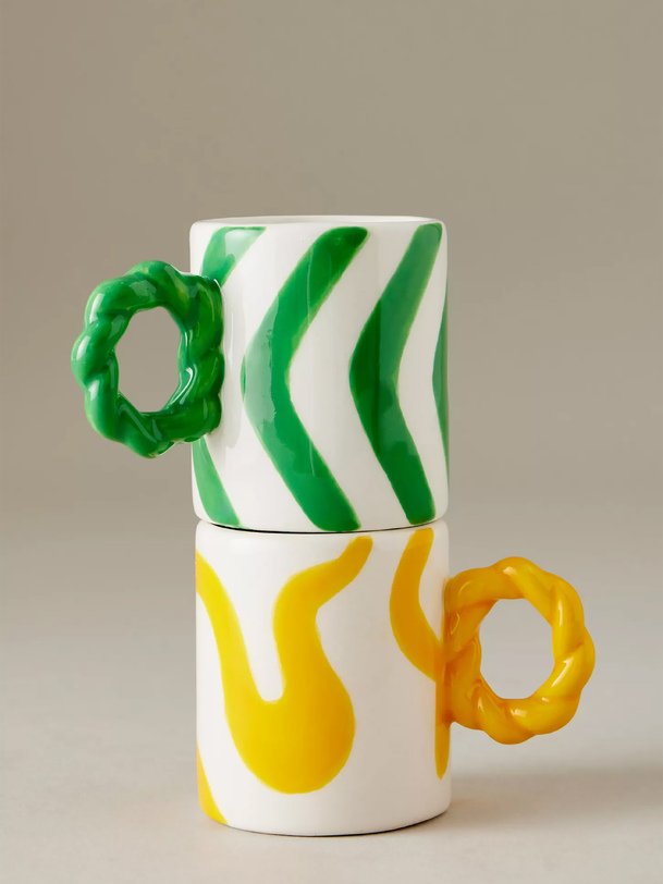 set de 2 tasses espresso rosario - que rico optiplast green