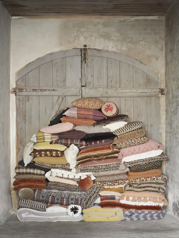 coussin print sable 50x50 - mme stoltz sand