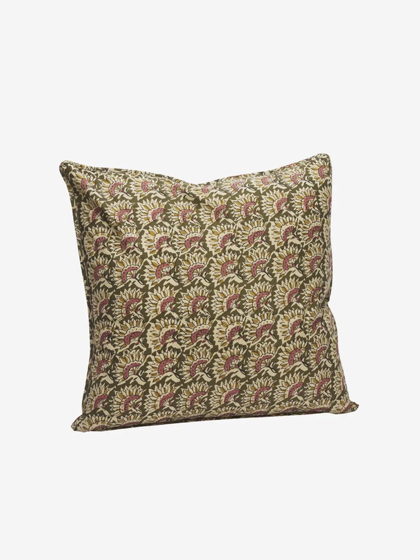 coussin print 50x50 - mme stoltz khaki