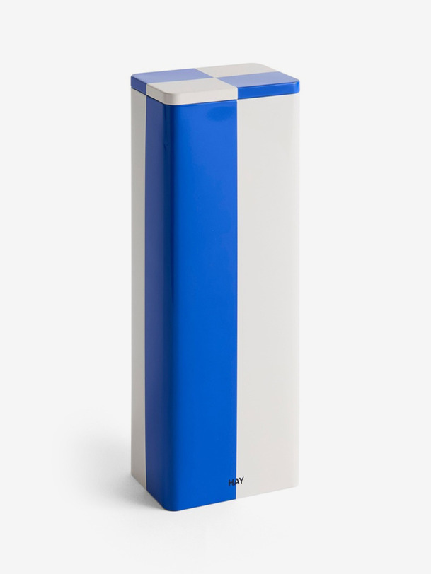 boite en metal slim bleublanc - hay blue