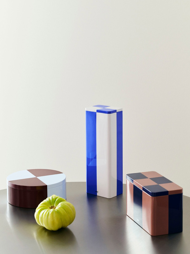 boite en metal slim bleublanc - hay blue