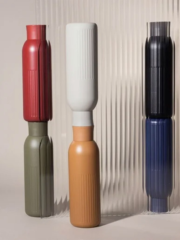 tekla thermal bottle push - sagaforms caramel