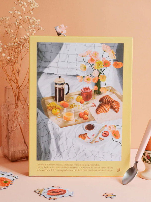 puzzle loree du matin 1000 pieces - jour ferie beige