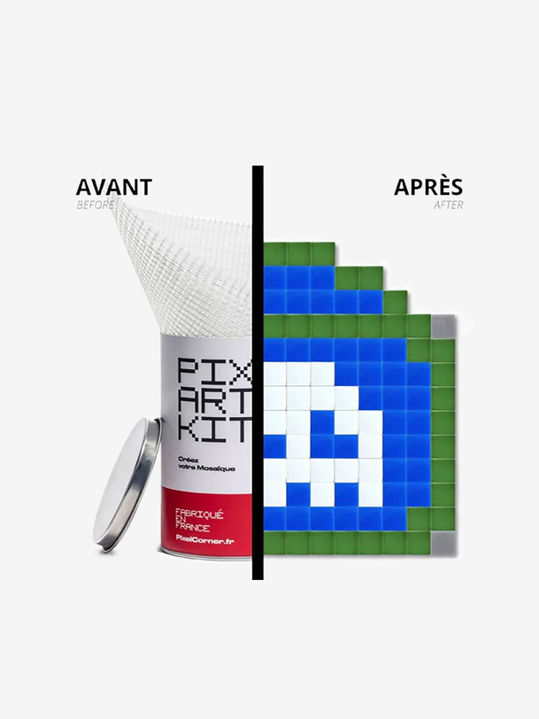 pixel art paris - kubbick blue