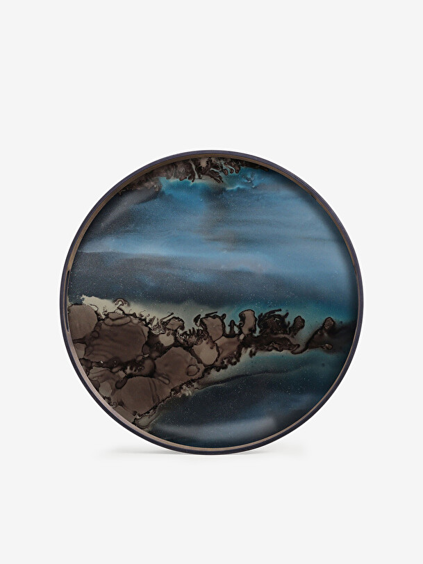 organic glass tray ink multicolored