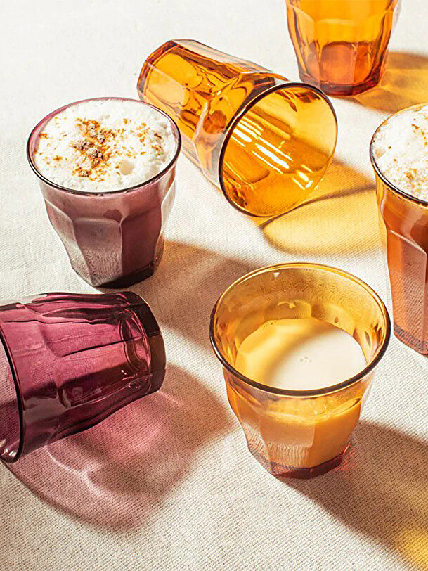 set of 6 picardie glasses 25cl vermeil yellow