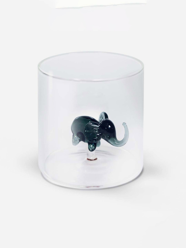 verre figurine elephant - wd lifestyle grey