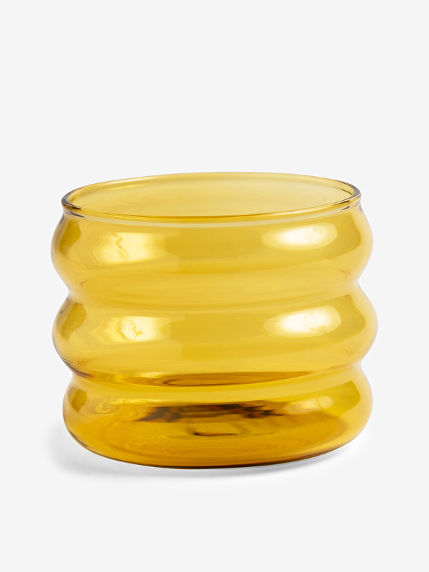 yellow chubby glass yellow