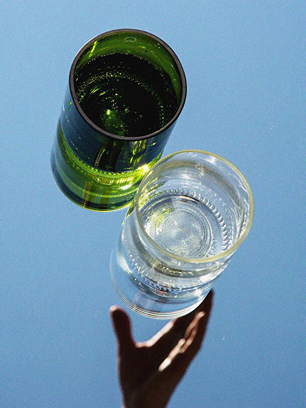 set of 4 debate glasses 25cl green