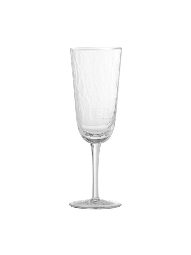 set 4 hammered flutes d6.5 h21 transparent