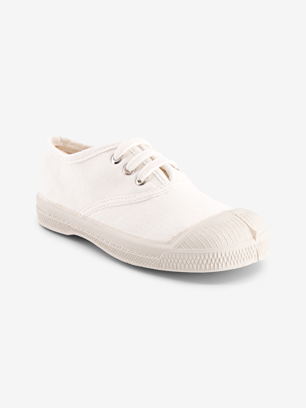 kids lace-up tennis white
