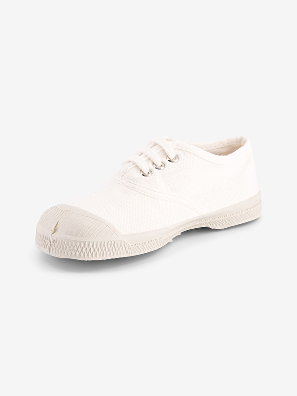 kids lace-up tennis white