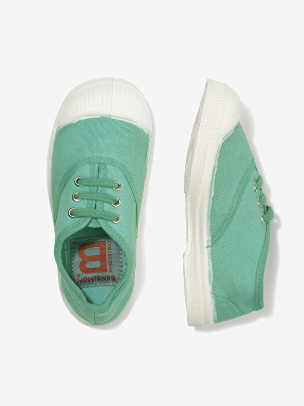 kids lace-up tennis turquoise