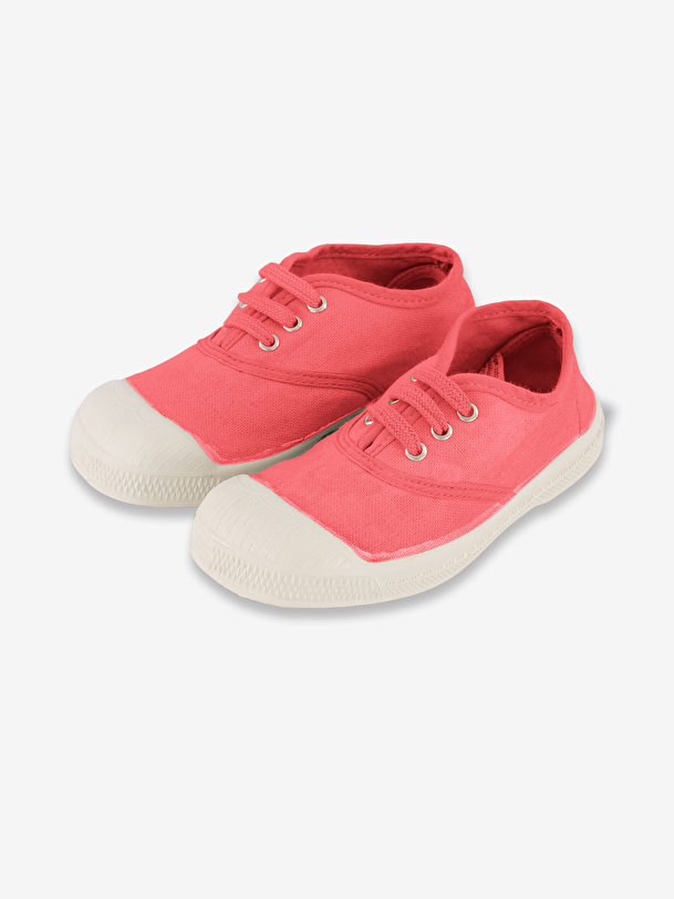 kids lace-up tennis hibiscus