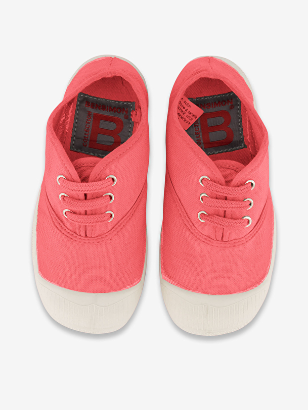 kids lace-up tennis hibiscus