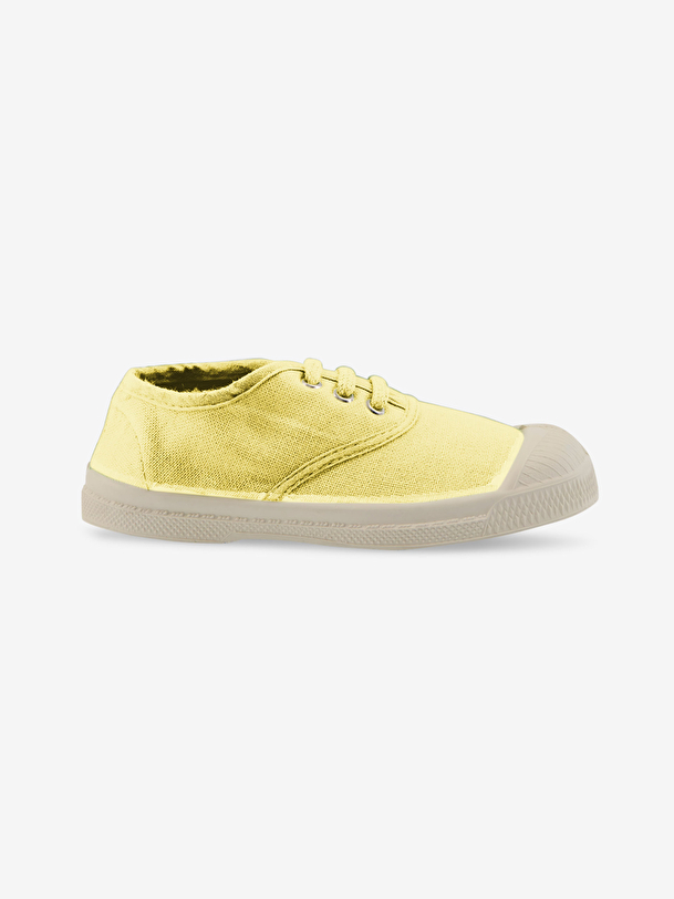 kids lace-up tennis lemon