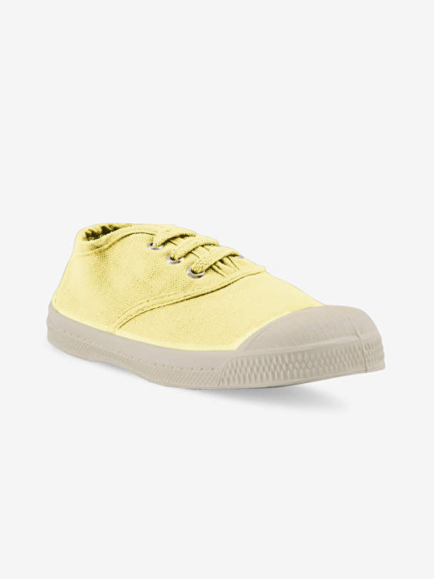kids lace-up tennis lemon