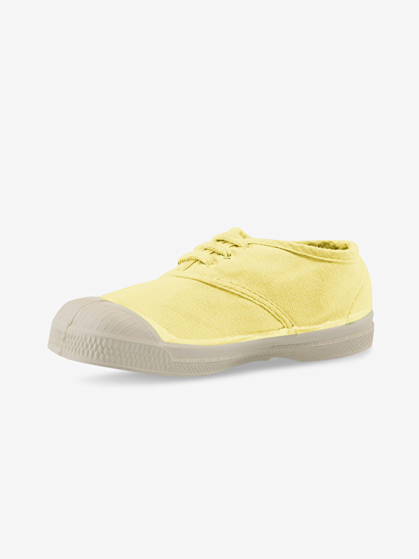 kids lace-up tennis lemon