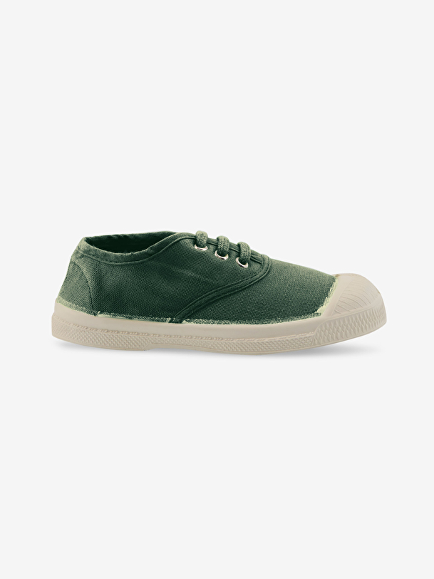 kids lace-up tennis matcha