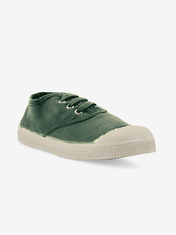 kids lace-up tennis matcha