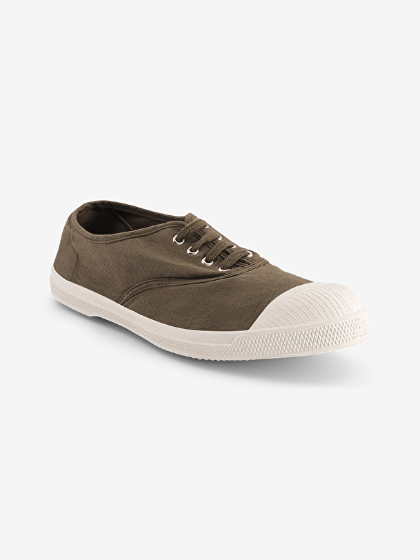 men lace-up tennis khaki