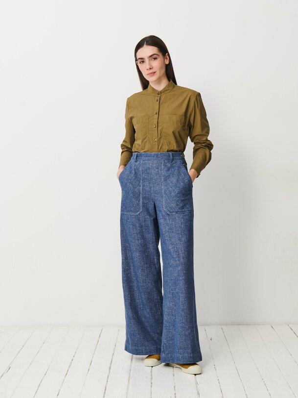 moison trousers blue