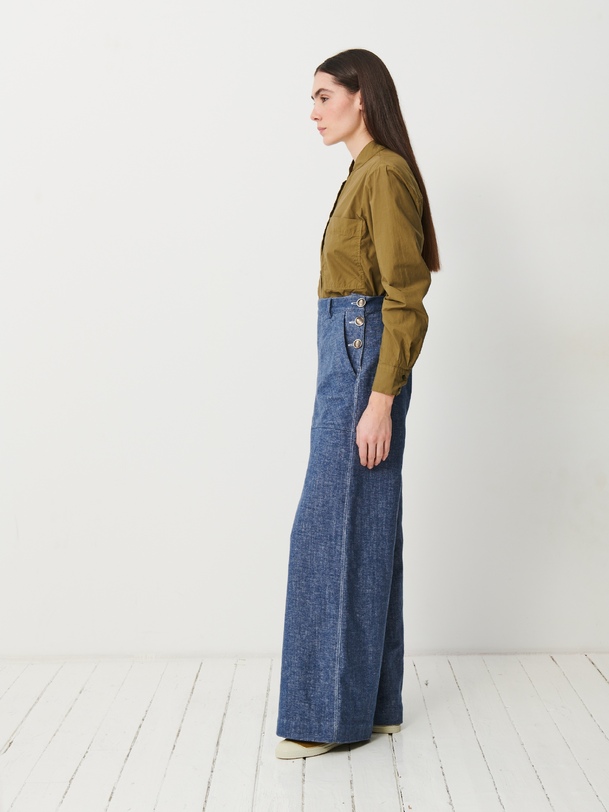 moison trousers blue