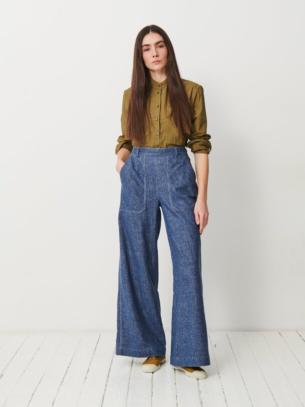 moison trousers blue