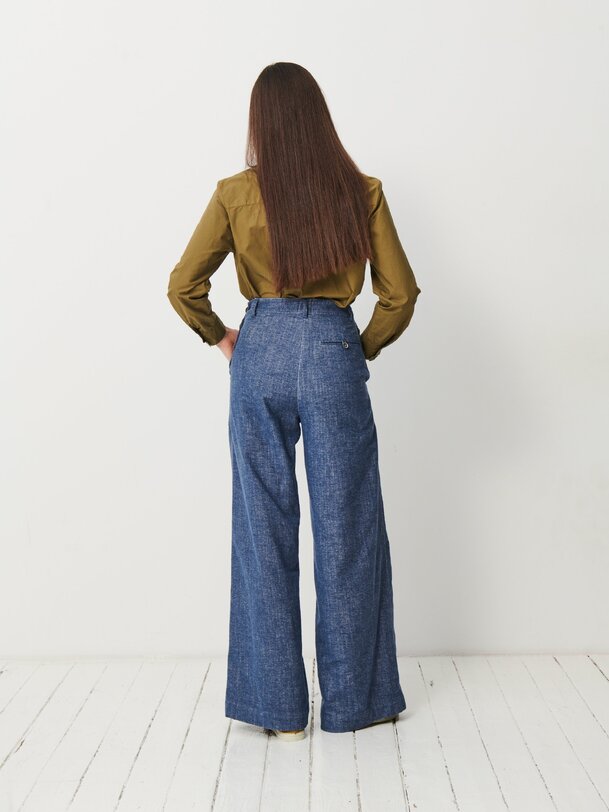 moison trousers blue