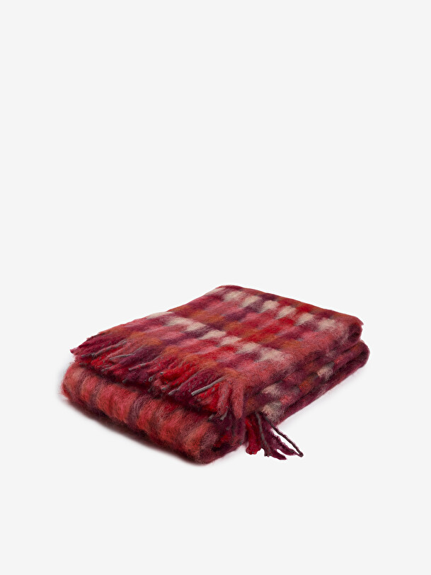 mia red and plum blanket 130x200 multicolored