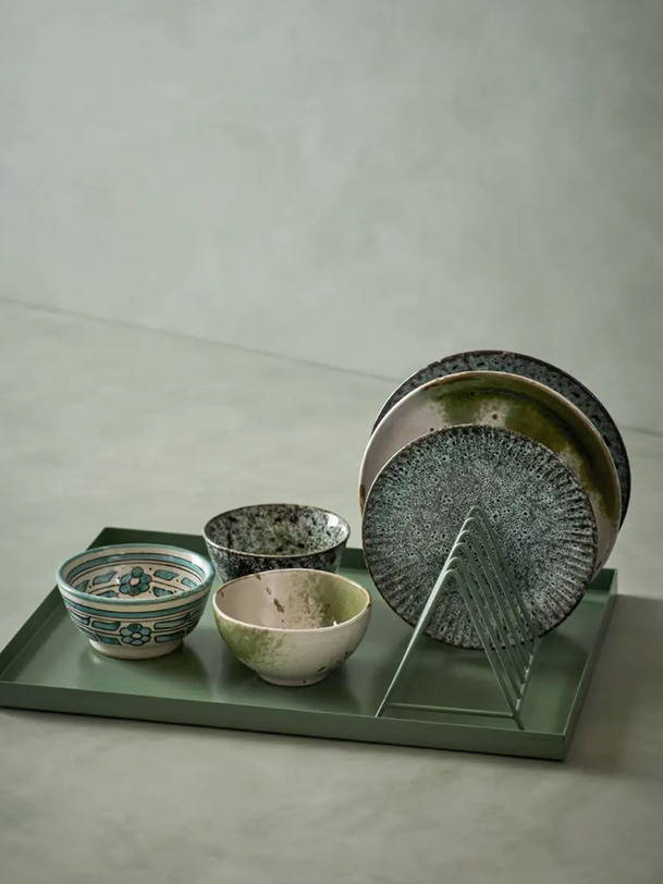 assiette stoneware t.m - mme stoltz blue