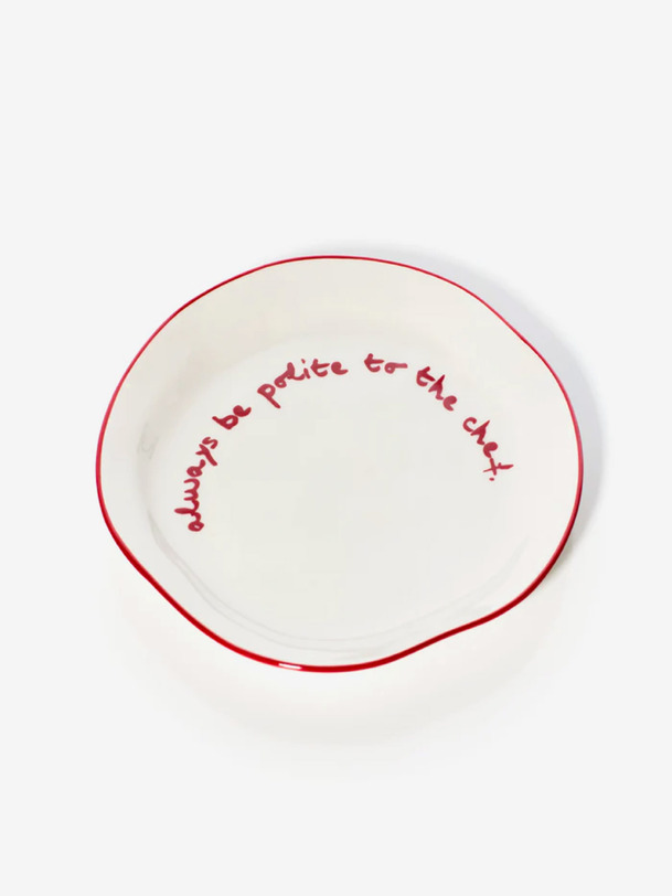 assiette be polite to the chef - the eclectic lifestyle red